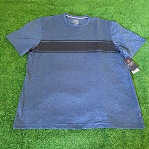 Chaps Chest Pocket Seacoast Wash Crew Neck Short Sleeve Blue T-Shirt Size XL NWT